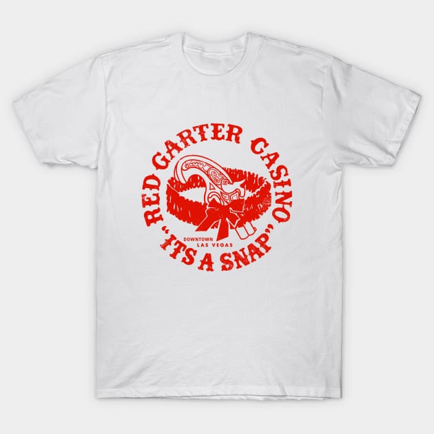 Retro Vintage the Red Garter Casino Downtown Las Vegas T-Shirt by StudioPM71